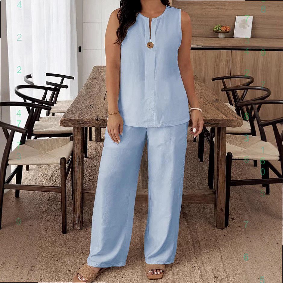 Comfortable Loose Top Wide Leg - Linen Pant Wide 评论和价格