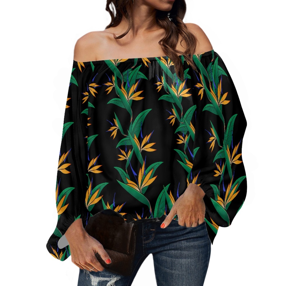 Polynesian Tribal Clothing Sam - Blouse Off Shoulder 评论和价格