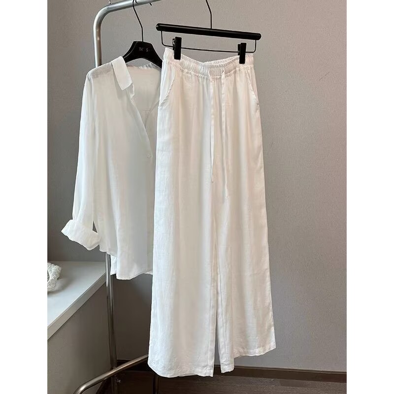 Korean White Cotton Linen Wide - Linen Pant Wide 评论和价格